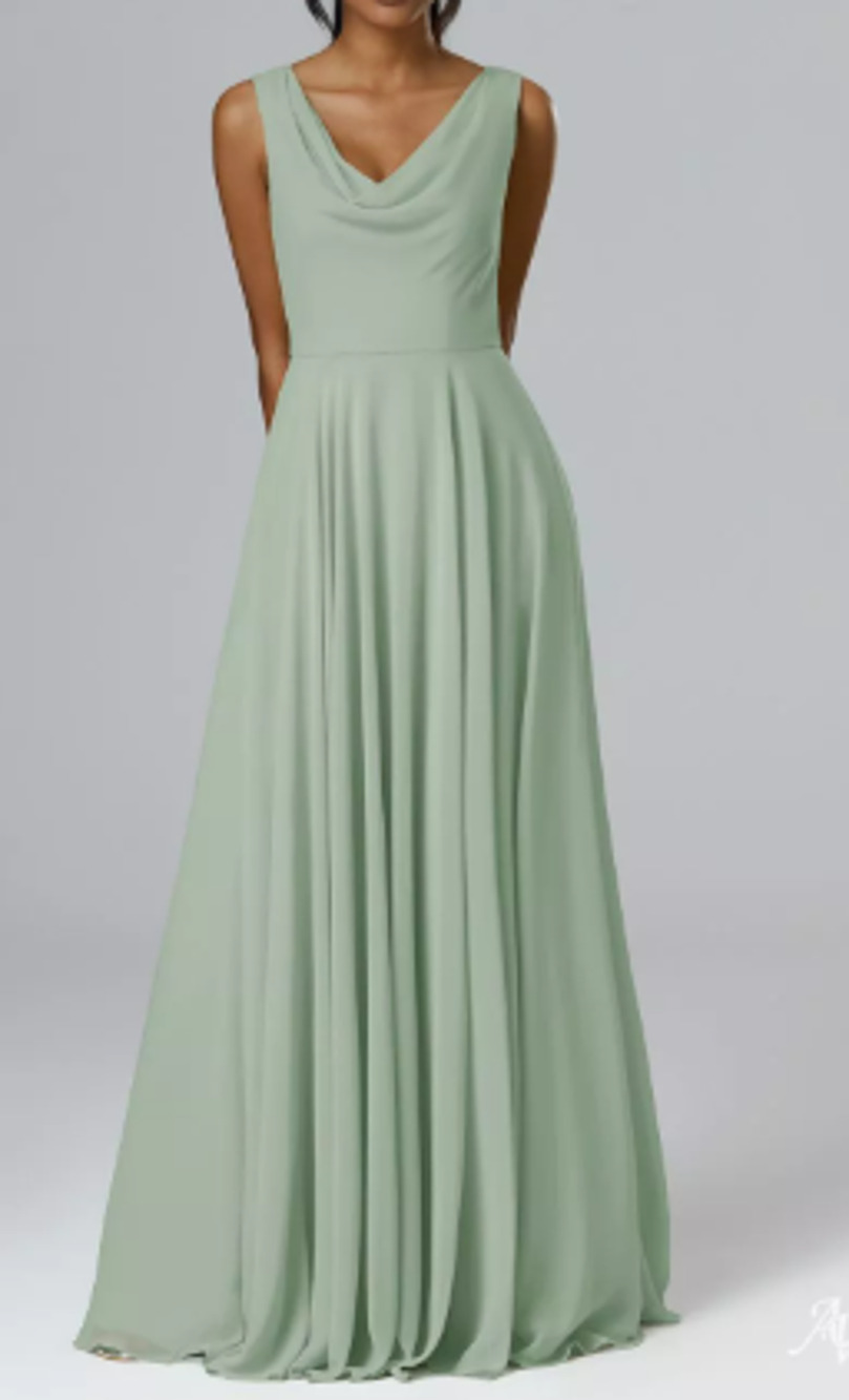 AW BRIDAL 4 S sage green Petronilla bridesmaid party gala maxi dress NEW B29